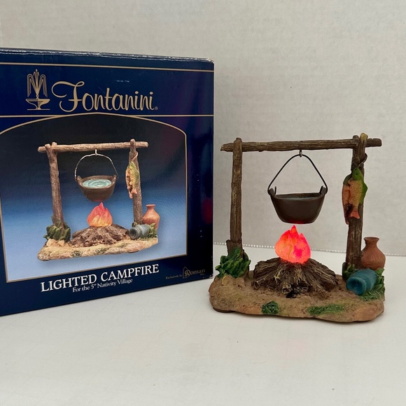 Fontanini Other - Fontanini Lighted Campfire Figure for 5" Nativity Village Original Box